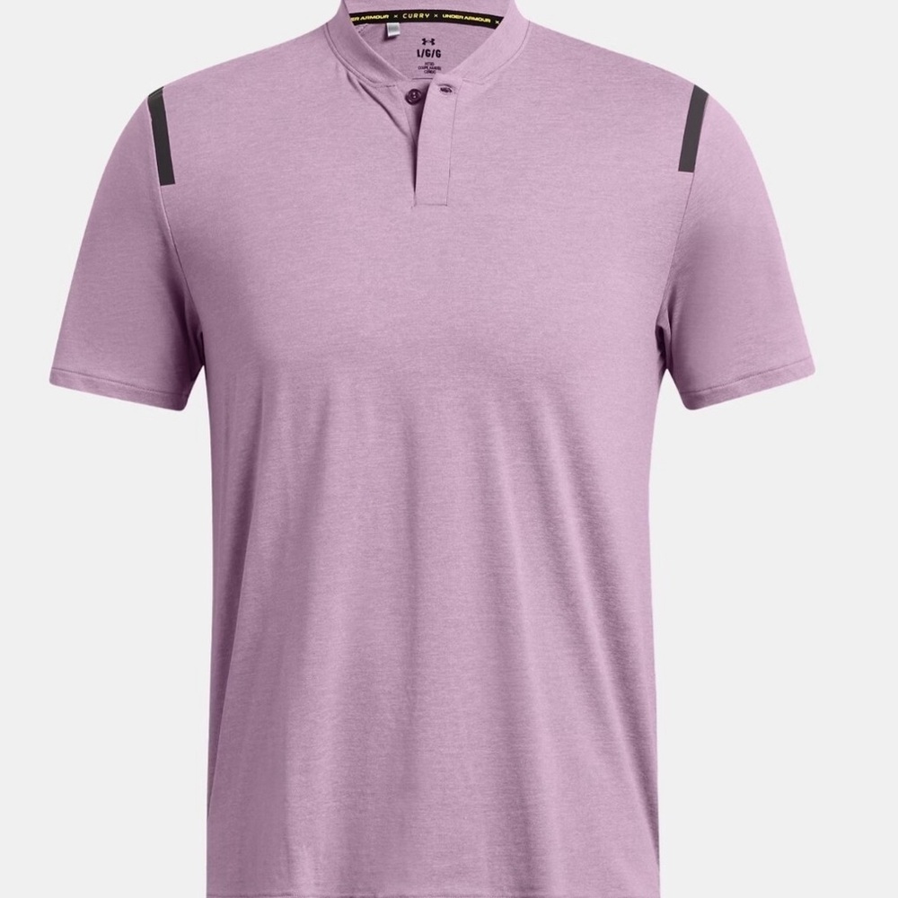 Under Armour x Curry Splash Icon Purple Fitted Polo NWT 1383982 560 Large